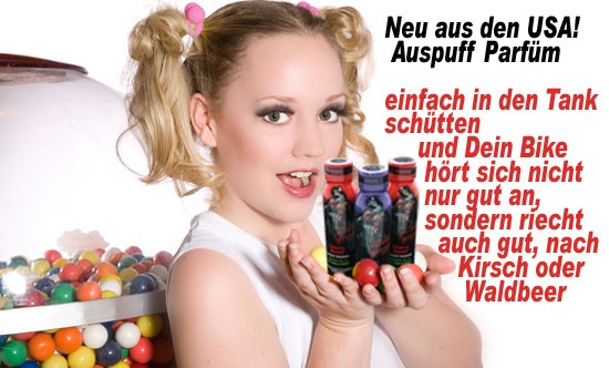 Auspuff-Aroma Parf�m Traube f�r Harley Davidson Custom